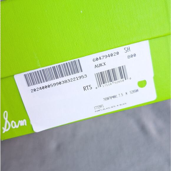 Sam Edelman Black Bianka Feather Pointed Toe Slingback Pump, size 7.5 - Picture 8 of 8